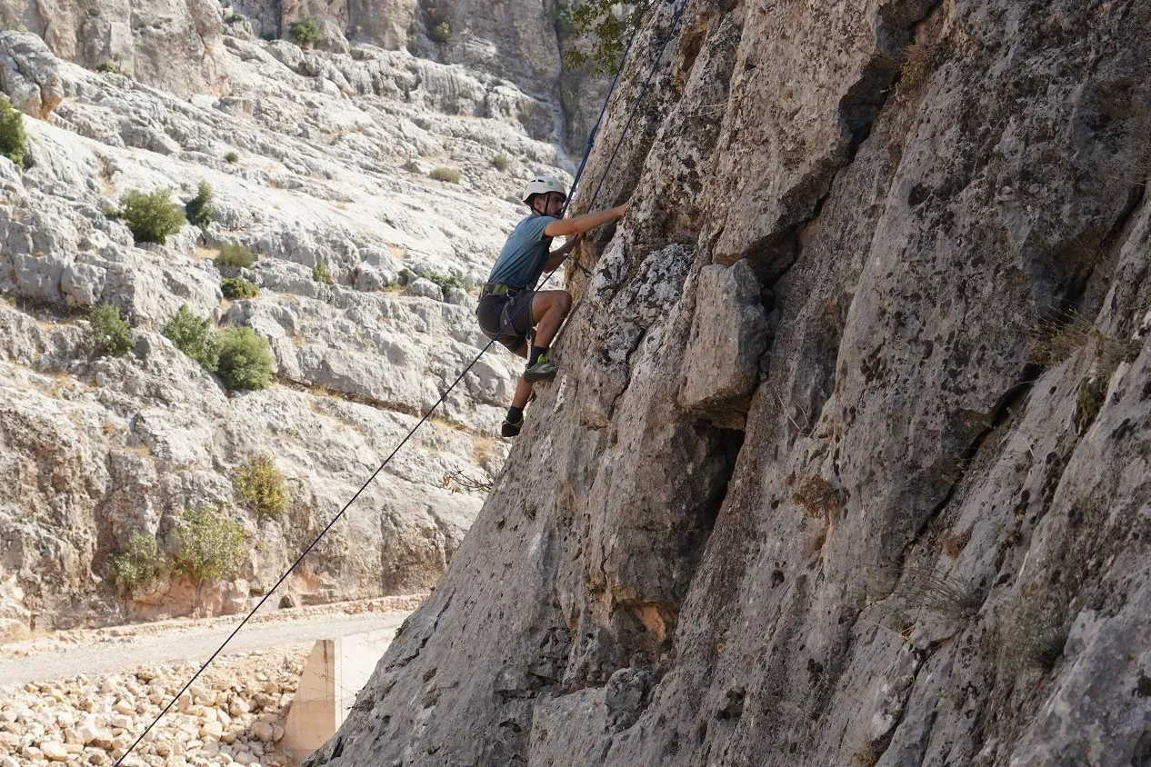 Gaziantep Köklüce Kanyonu’nda tırmanış coşkusu