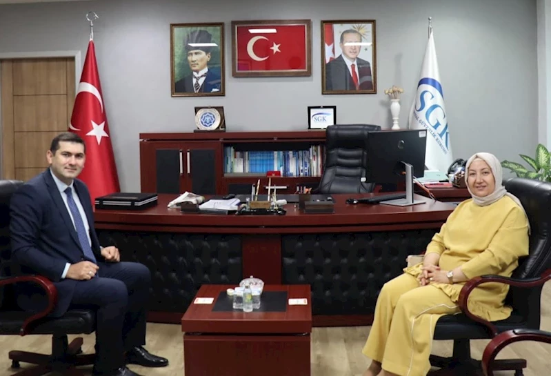 Başkan Seyhan Kılınçarslan’dan, SGK İl Müdür’ü Süleyman Çelikbaş’a Hayırlı Olsun Ziyareti