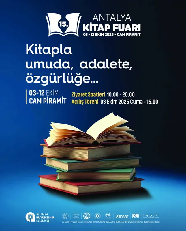 15. Antalya Kitap Fuarı 3 Ekim’de başlıyor